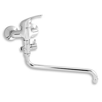 Umyvadlová paneláková baterie Titania Iris 100 mm, chrom, nástěnná, Novaservis 92073/1,0